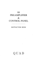 Quad 66 - Owners Manual